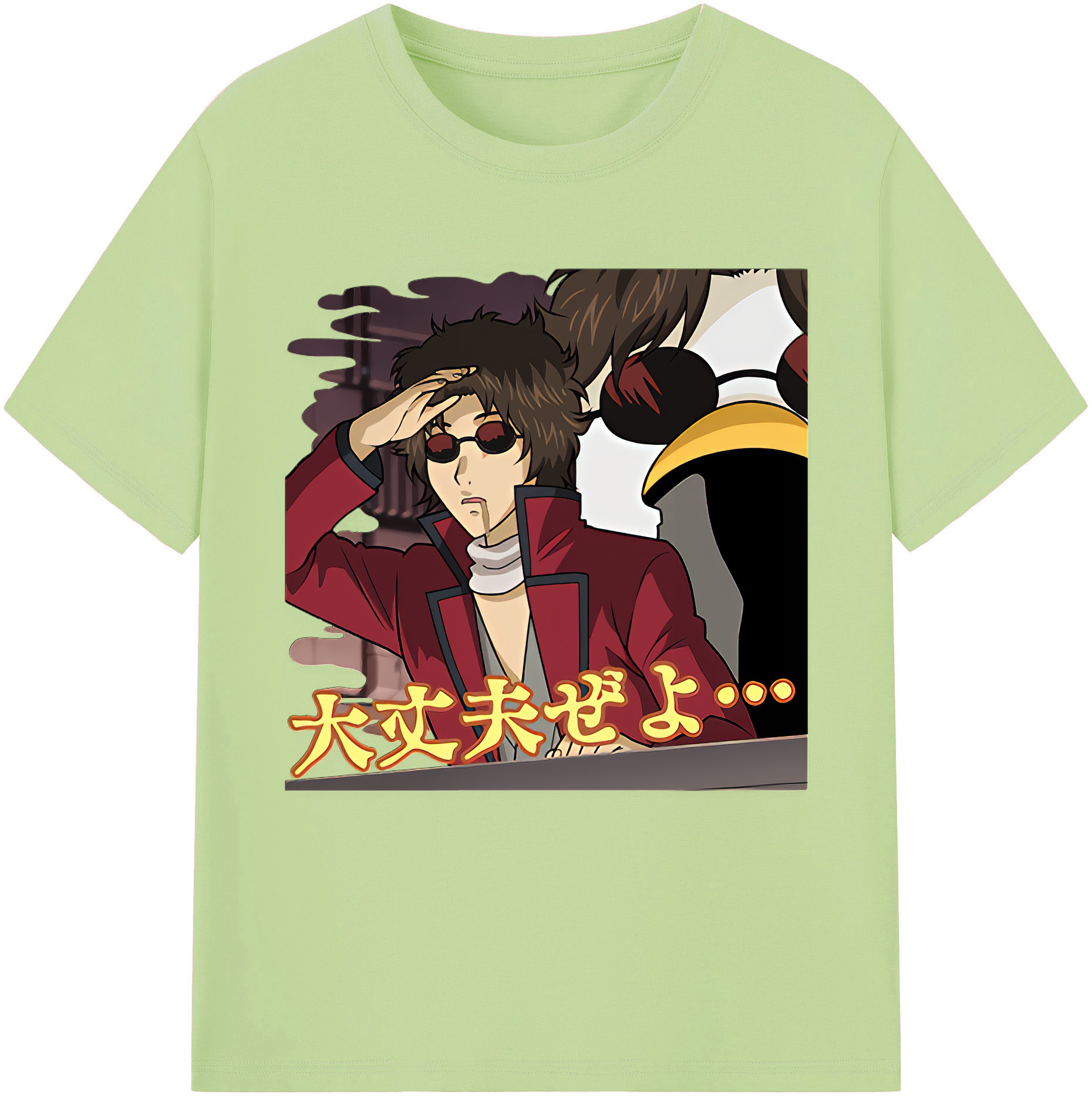 （画像用） ぎんたま 坂田銀時（さかたぎんとき） 神楽 志村新八（しむら しんぱち） GINTAMA Sakata Gintoki Kagura Shimura Shinpachi 綿100％半袖Tシャツ（フロントプリント）